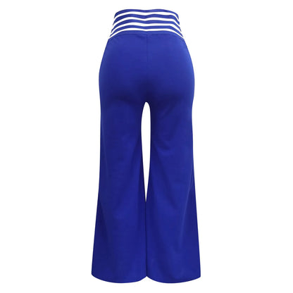 Women Wide Leg Flared Pants New Y2k Casual Crisscross Sheer Mesh Patch High Waist Trousers Elegant Streetwear Work Pants