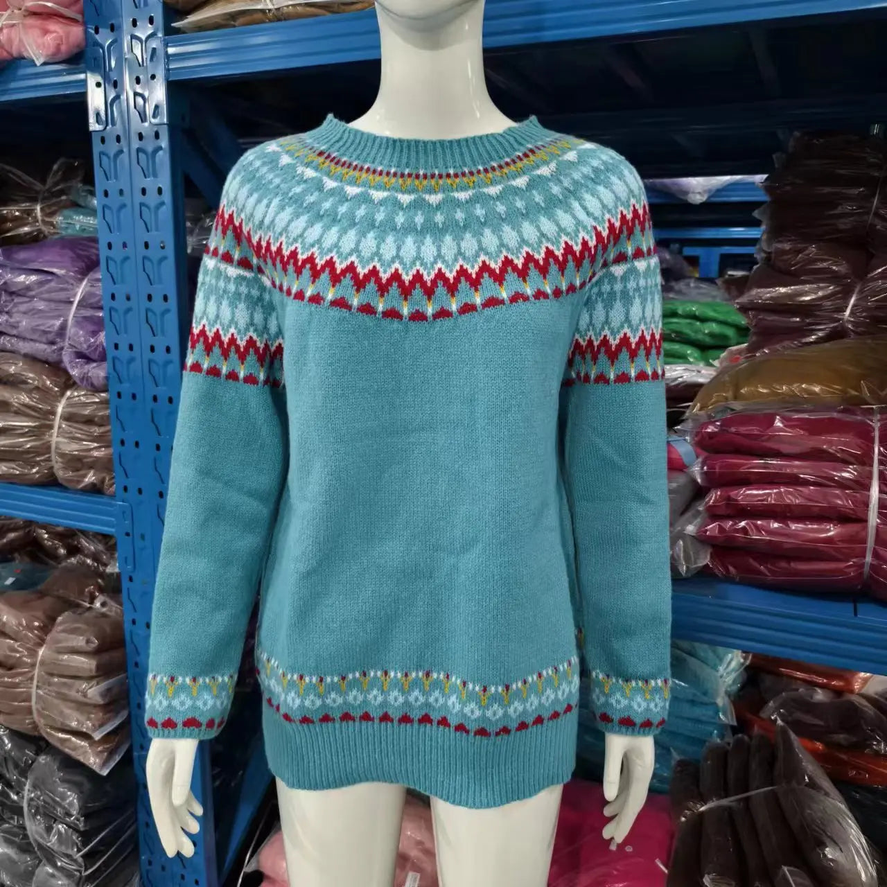2025 Spring Knitted Women Sweater Print O-neck Long Sleeve Casual Loose Sweaters Female Winter Elegant Trendy Ladies Clothes