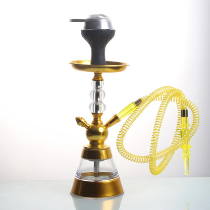 Acrylic Hookah Shisha Complete Set - French Design Chicha with Silicone Head Heat Management Device for Smoking