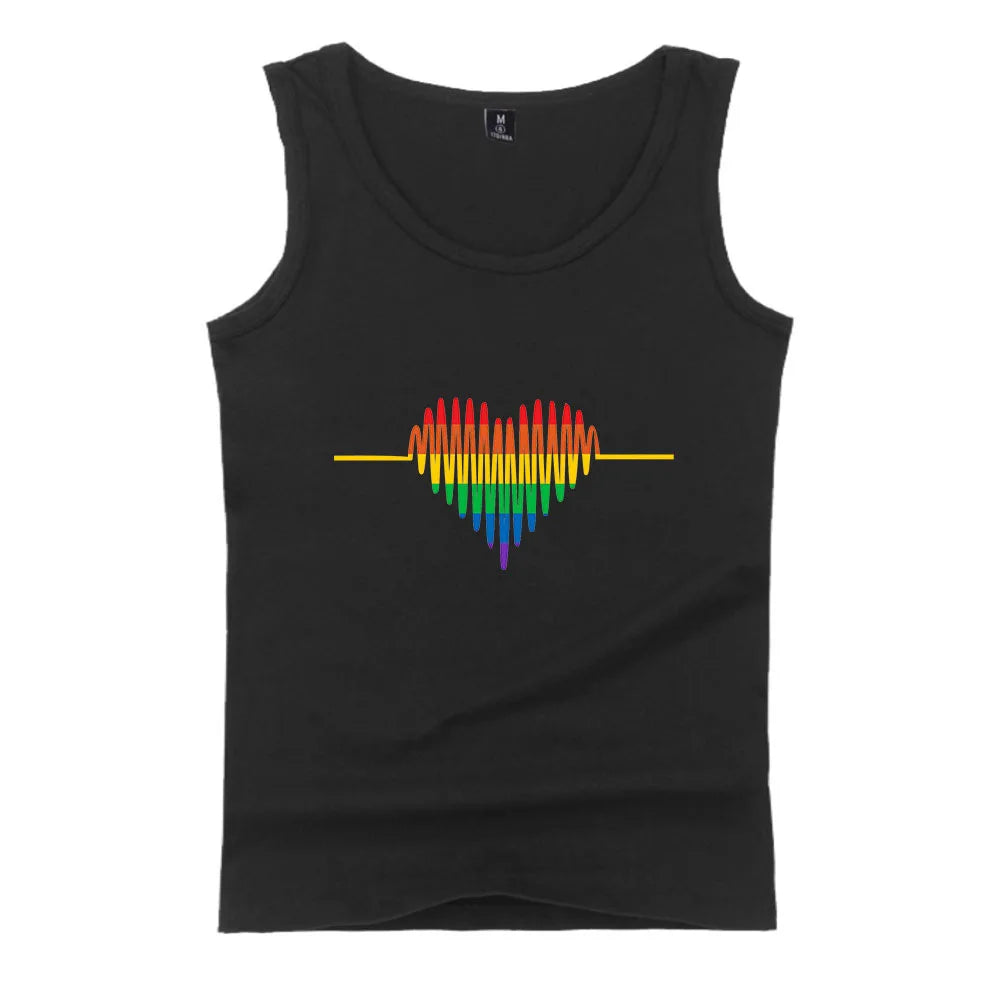 Fashion LGBT Love men tank top LGBT Flag fitness sleeveless shirt Lesbian Gay summer vest LGBT pride tank tops Men's clothing