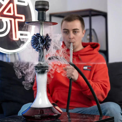 MOZE KVZE Grid ROSE Hookah Shisha Set Arabic Hookah Single Tube