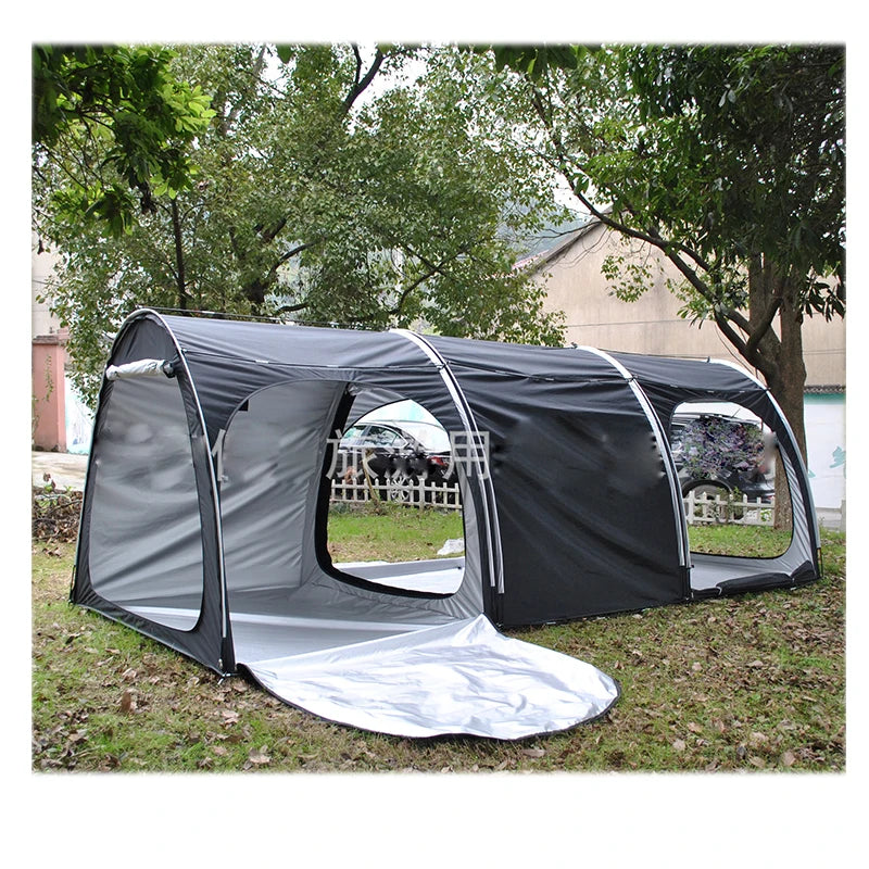Attachable Beach Tent Sun Shelter 4 Person Heat and Light-Blocking UPF50+ UV Protection Sun Shade Easy Setup Camping Canopny