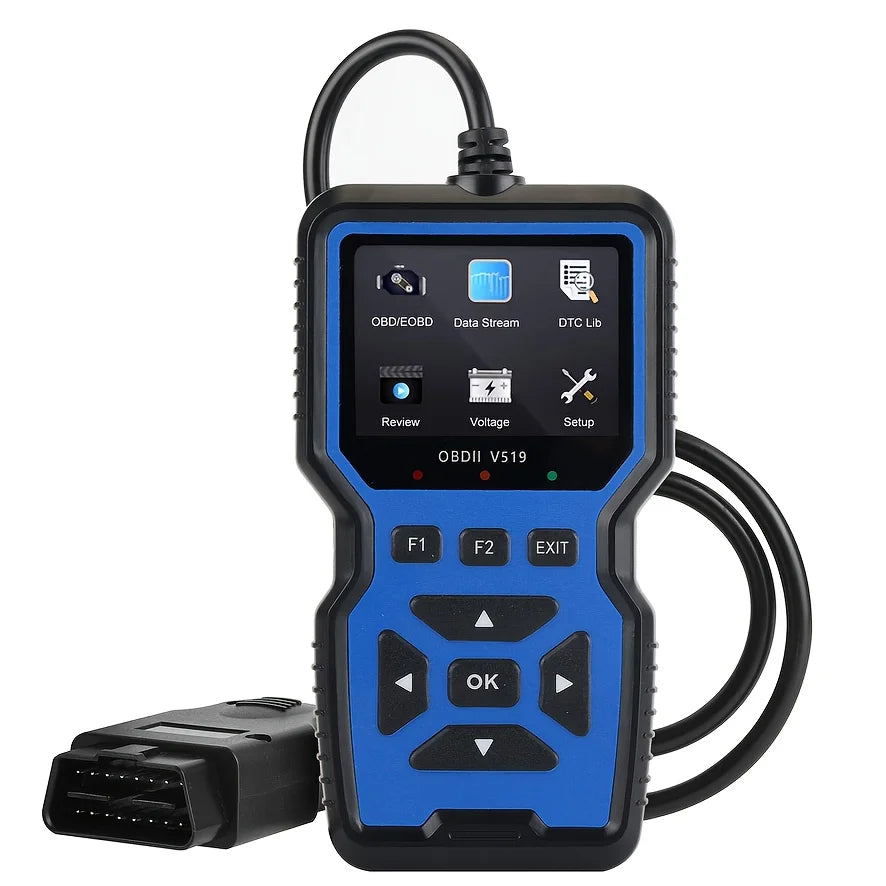 Professional Obd2 Diagnostic Tool Heavy Duty Vehicle Repair Tool - Code Reader/Resetter, Supports Real-Time Data Stream, No Battery Required, Compatible with Vehicles 1996 and up (Obdii/Eobd, Mode 6/8), Suitable for Mechanics