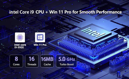 Offcie laptop Intel Core i9-9900 Windows 11 Pro Laptops 16GB RAM 1TB SSD Office Gamer Study notebook Computer PC