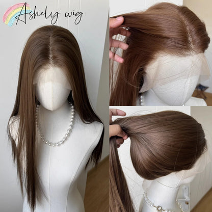 13*6 Lace Fron Wig Synthetic Lace Wigs Long Straight Hair Wig for Women Big Lace Frontal High Quality Fiber Hair Wig for Cosplay