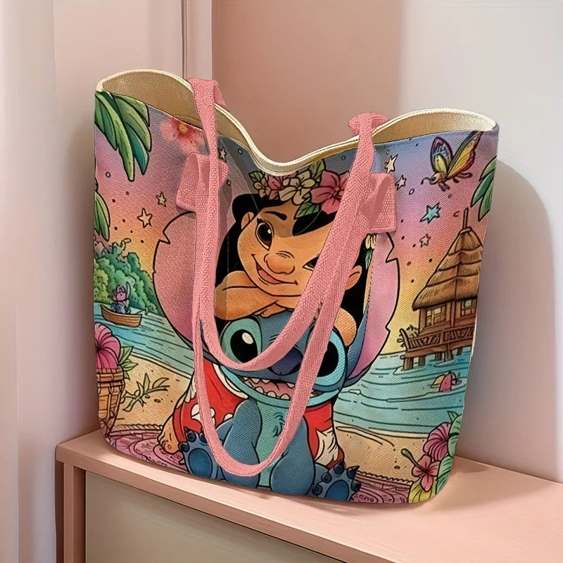 New Creative Cartoon Design Shoulder Bag  Cute Stitch Shoulder Bag Large Outdoor Leisure Fashion Bag Ladies Handbag