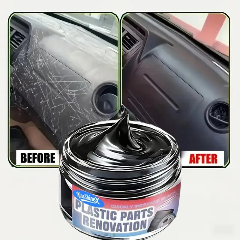 Car Interior Scratch Repair Cream - Car Scratch Repair | Tire Gloss Repair, Black Interior and Dashboard Plastic Surface Repair