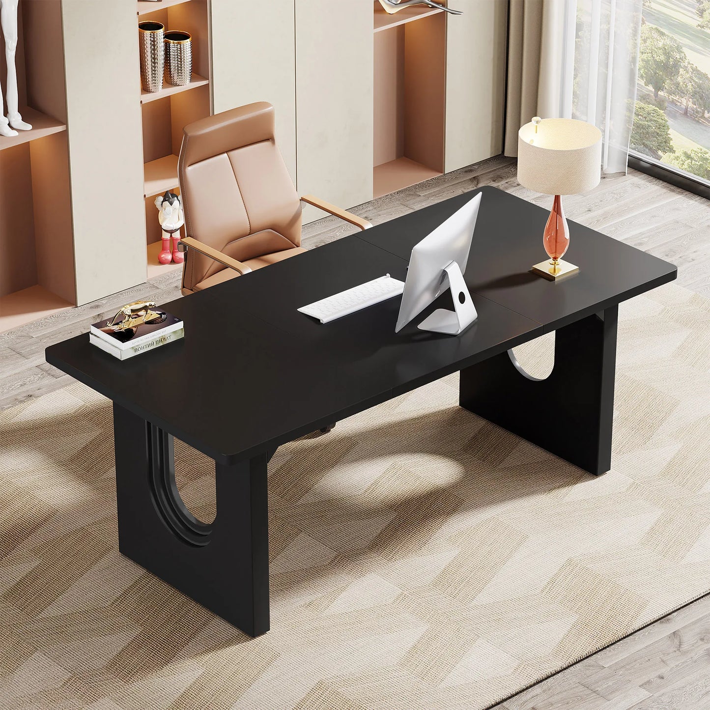 Tribesigns Executive Desk, 70.9" Large Office Computer Desk, Conference Table Meeting Room Table, Workstation Business Furniture
