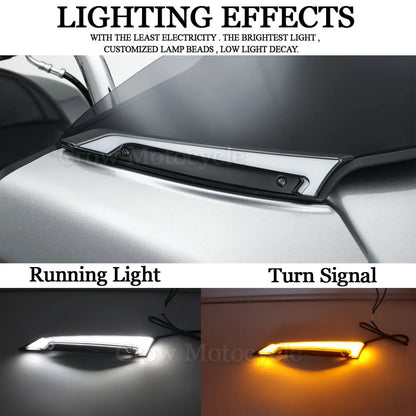 For Harley Road Glides 2015-UP Motorcycle Decorative Lights Windscreen Led Trim Lights Windshield Running Turn Signal Lamps
