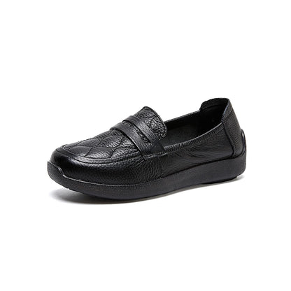 AIYUQI Women Genuine Leather Loafers Flat Slip‑on Comfort Mother Shoes Casual Ladies Moccasins Daily Walking Shoes Women