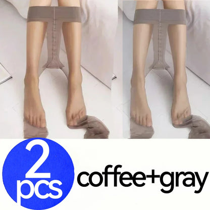 1/4Pcs 0D Stockings Women Skin Color Tights Tear Resistant Anti-cored Hook Wire Pantyhose Black Socks Slim Ultra Thin Leggings