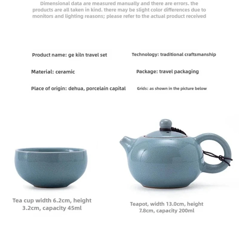 Ge Yao Ceramic Teapot teacup manual Chinese ice crack split teapot can raise Xishi tea pots household Kung Fu tea pot