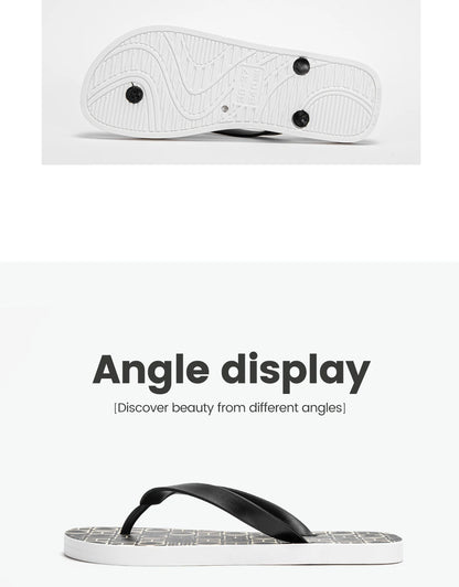 Flip Flops Men and Women Casual Shoes Luxury Brand Slippers Black White Shoes