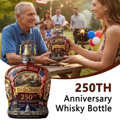 250 Anniversary USA Ornament, 250th Anniversary Commemorative Whiskey Bottle, Drink Party Personal Reserve Patriotic Decoration