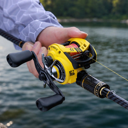 Sougayilang iDC Smart Brake Dropshot Baitcasting Reel 7.1:1 Gear Ratio Anti-Exploding Line Fishing Reel Max Drag 15kg Saltwater