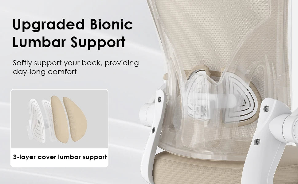 Ergonomic Office Chair, Home Office Desk Chair with Headrest, High Back Computer Chair