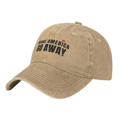 MAGA Make America Go Away  Men Women Baseball Caps Greenland Distressed Denim Caps Hat Classic Outdoor Summer Gift Headwear