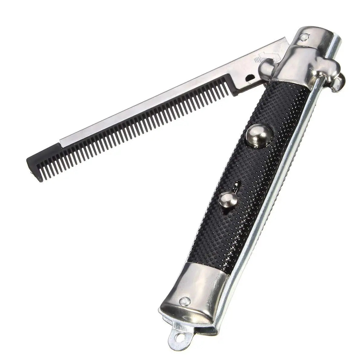 9 Inch Stainless Steel Folding Combs Switch-Blade Folding Pocket Comb Men Portable Trimmer Comb Hair Accessories