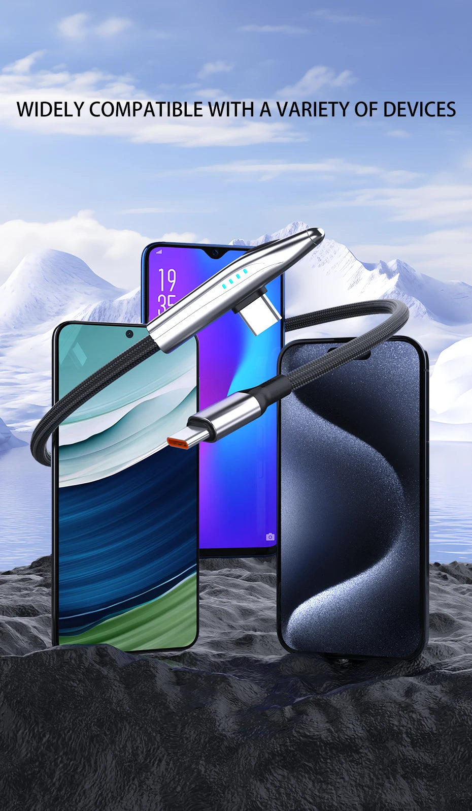 240W 100W Bullet Train Shape Fast Charging Cable 90° Elbow Type C Charger USBA/Type C To Type C Cable for Samsung S25 iPhone 16