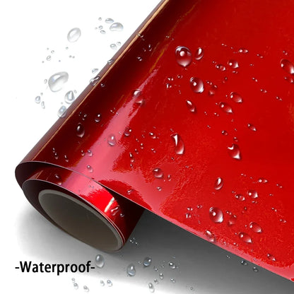 Car Stickers DIY Self Adhesive Glossy Films Gray Silver Red Wrap Vinyl Film Waterproof Anti Scratch Sticker for Car Accessories