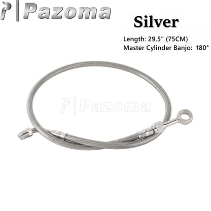 Motorcycle Hydraulic Banjo Braided Line Steel Brake Hose Cable For Harley Softail Slim Breakout Deluxe Street Bob Fat Boy 18-23