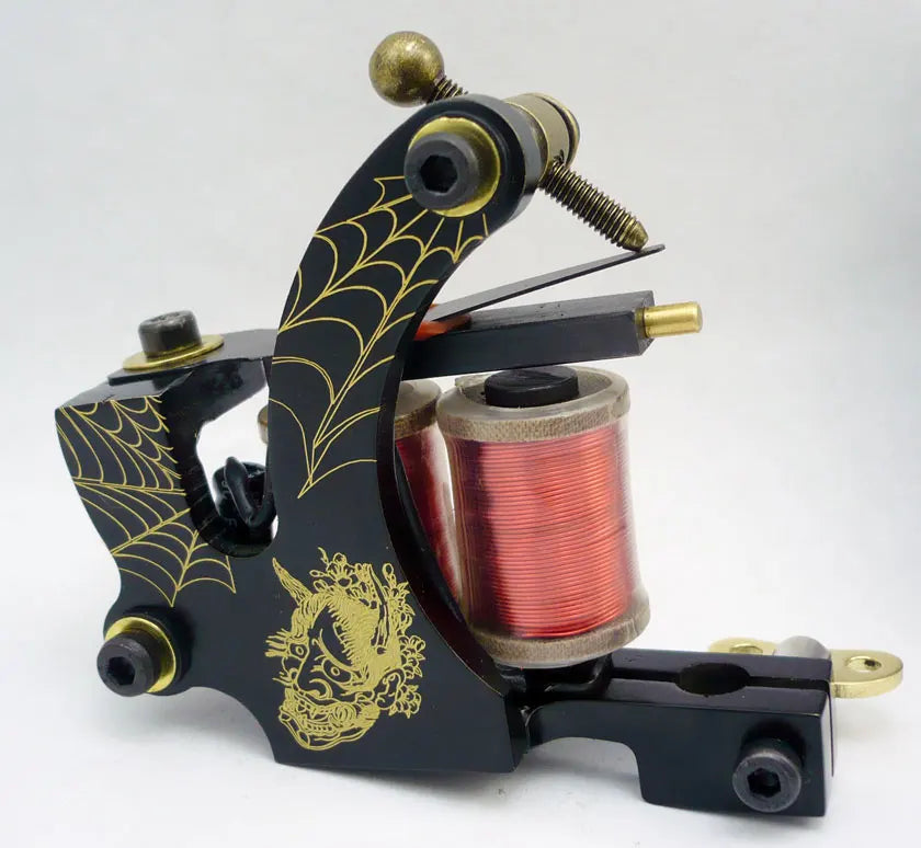 Professional Copper Tattoo Machine 10 Wraps Coils Frame Liner Shader Tattoo Gun Permanent Makeup Body Art Tatto Equipment