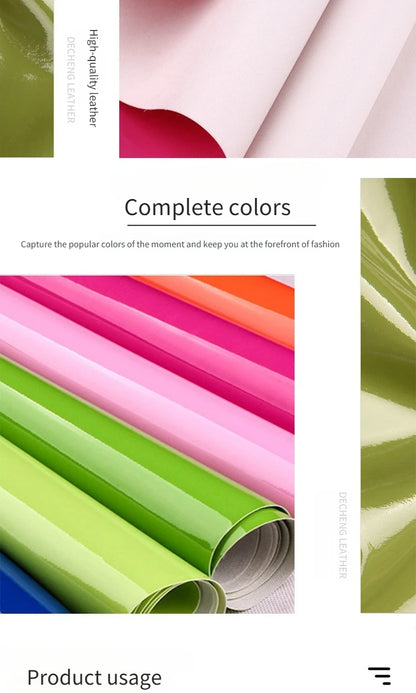 Pvc Patent Leather Fabric By The Meter for Jacket Skirt Bag Clothes Diy Sewing Cloth Waterproof Slightly Hard Wearable Glossy