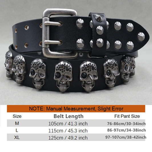 Heavy Metal Punk Belt Genuine Leather Hip Hop Belts For Men Cross Rivet Jeans belt male Strap Ceinture Homme designer belt