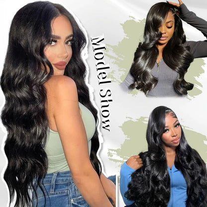 Body Wave 13x4 Lace Frontal Human Hair Wig 13x6 Transparent Lace Frontal Wig For Women 250% Density 16-40 Inch Human Hair Pre Plucked With Baby Hair Black Halloween Wigs Human Hair Curly Wave Wig Christmas Wig