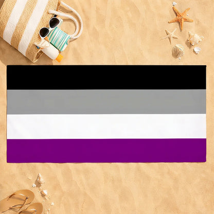 LGBT Gay Rainbow Pride Towel Quick Dry Absorbent Beach Towel for Sports, Fitness, Swimming and Outdoor Activities