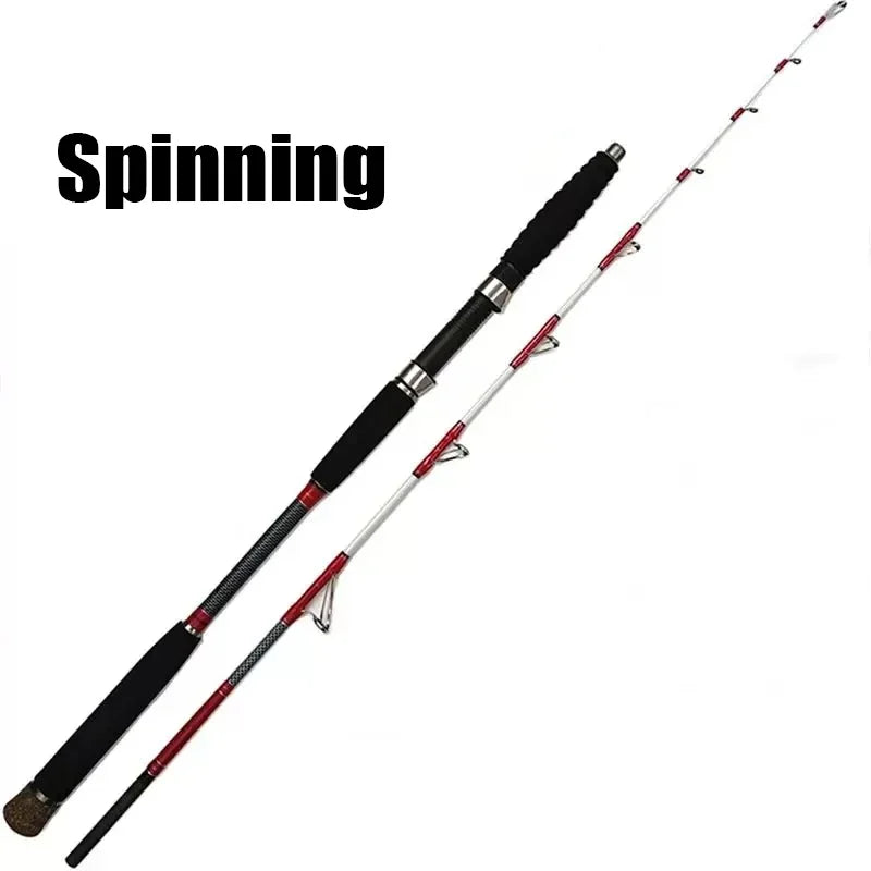 1.6M Saltwater Offshore 100-300g Casting/Spinning Carbon Fiber Boat Fishing Rod Portable Travel Fishing Rod EVA Handle Surf Rod