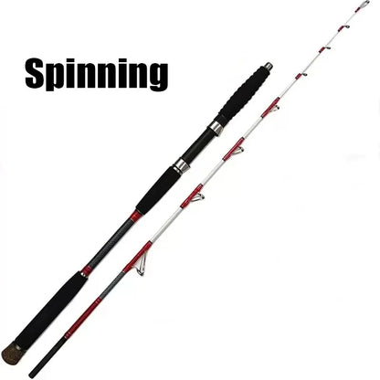 1.6M Saltwater Offshore 100-300g Casting/Spinning Carbon Fiber Boat Fishing Rod Portable Travel Fishing Rod EVA Handle Surf Rod