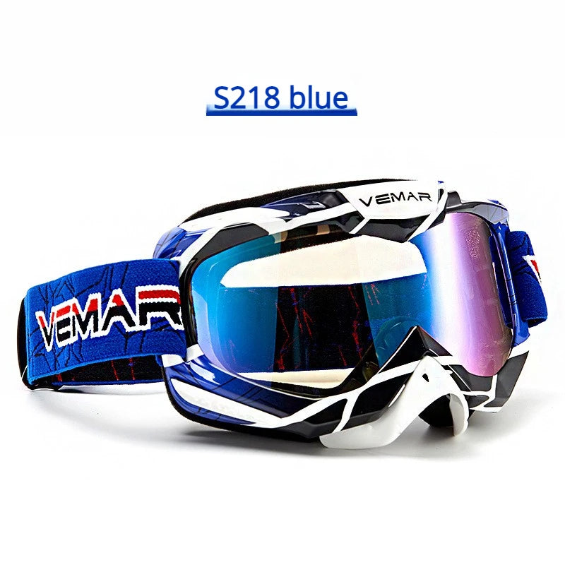 VEMAR Detachable Motorcycle Helmet Goggles Cycling Glasses Man Windproof Dust-proof Motocross Face Mask Goggles Glasses Block UV