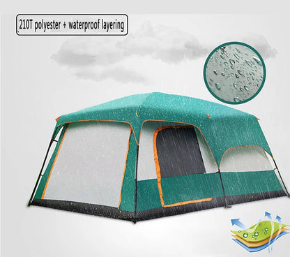 4 Person Camping Tent, Waterproof Large Family Tent, Premium Outdoor Shelter, Fit For RV, Heavy Duty Camping Equipment