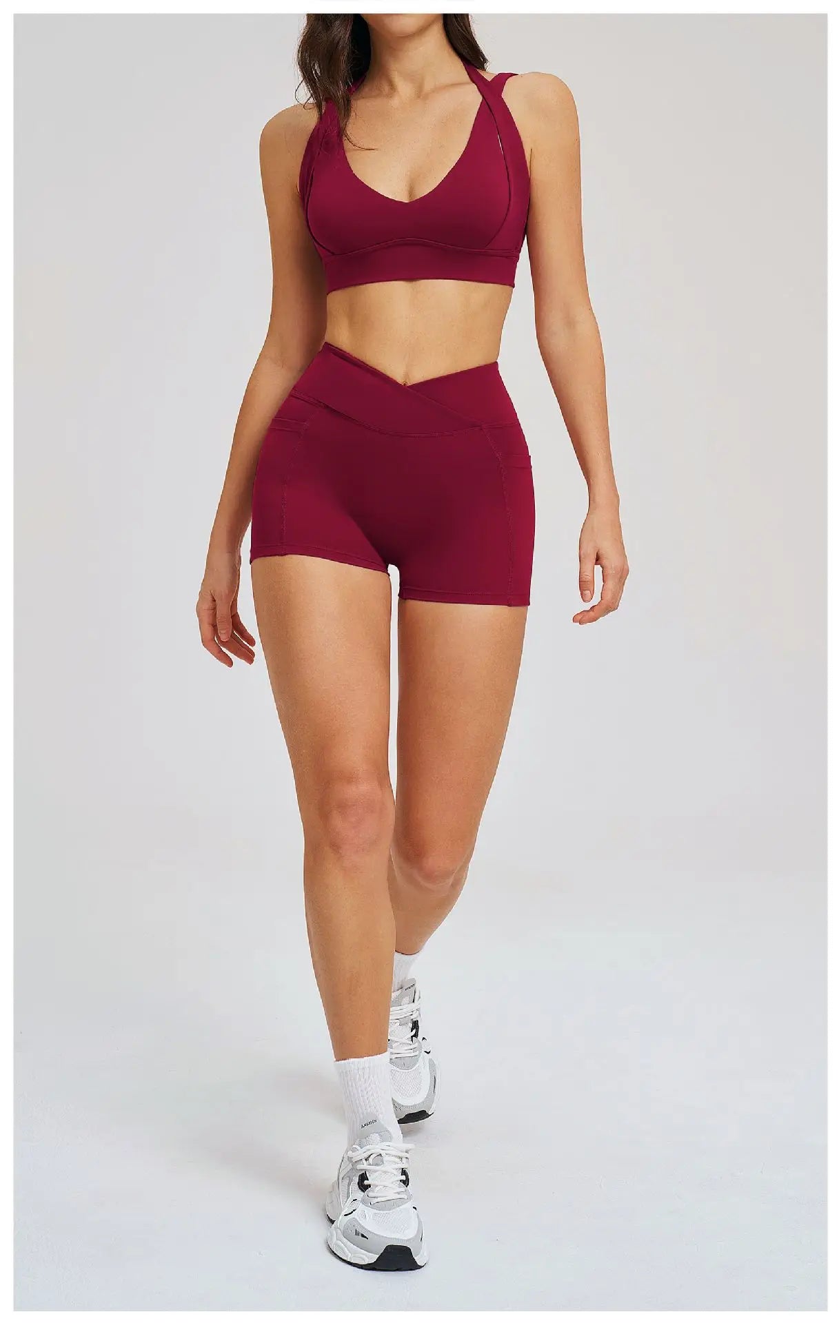 2 Pieces Yoga Suit for Women Clothes Sports Bra Shorts Sports Set Gym Running Training Sexy High Waist Butt Lift Sports Yoga Set