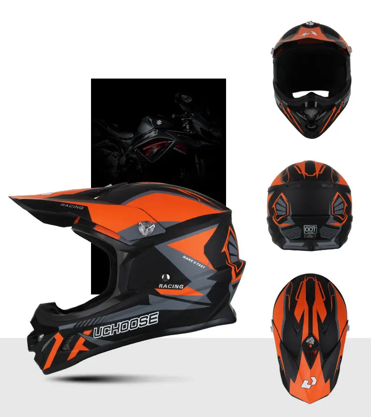 DOT Helmets Motocross Kask Cross Downhill Soporte Casco Off Road Helmet Racing Classic Motorcycle Original Enduro Goggles