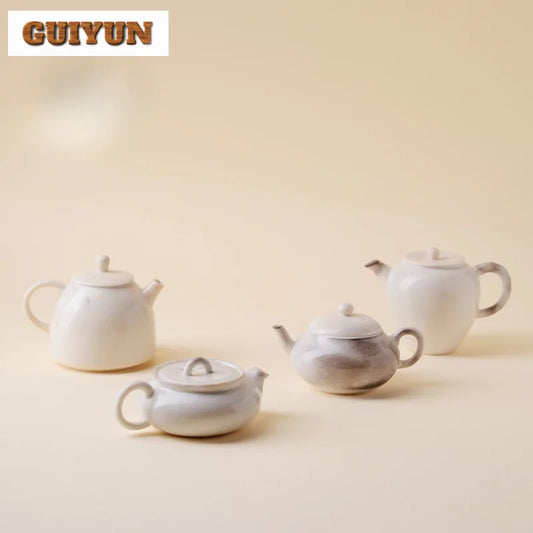 Kiln Flambed Glazed Teapot Vintage Tea Infuser Pot Tea Making Kettle With Filter Tieguanyin Teaware Accessories Ornaments Craft