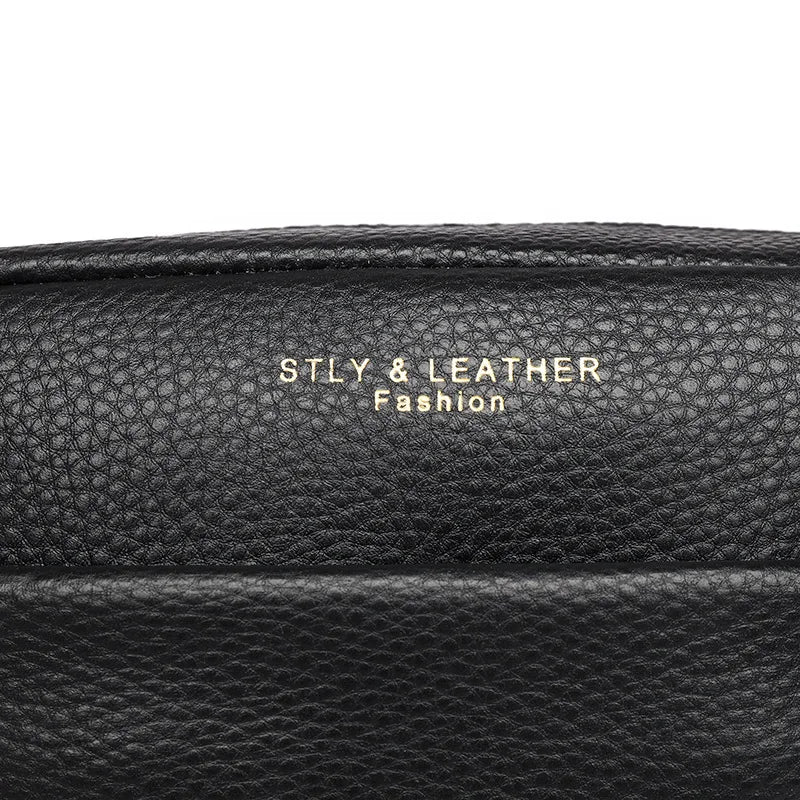 Genuine Leather Handbag For Women Crossbody Bag For Daily Commute Multi Compartment Zipper Shoulder Bag