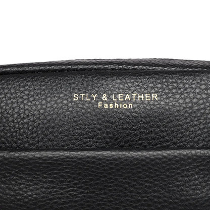 Genuine Leather Handbag For Women Crossbody Bag For Daily Commute Multi Compartment Zipper Shoulder Bag