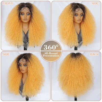 Lace Front Wigs 24 Inch Synthetic For Afro Women Chocolate Brown Lace Front Wigs For Female Curly Lace Front Wigs With Baby Hair