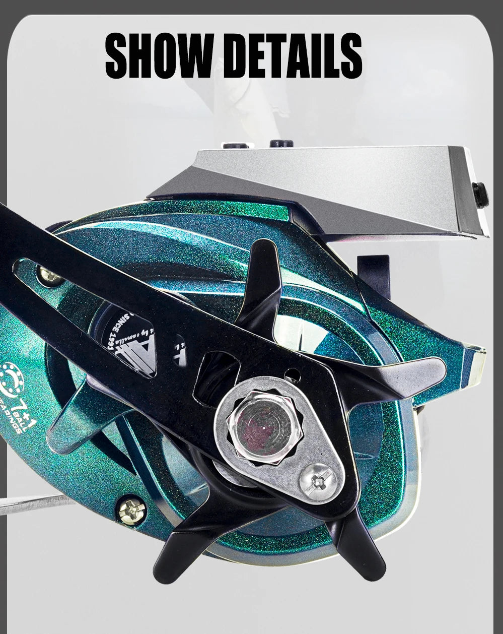 SAMOLLA New Large Electronic Fishing Reel Usb charging Large Display Screen Temperature/Air Pressure Sea Boat Baitcasting Reel