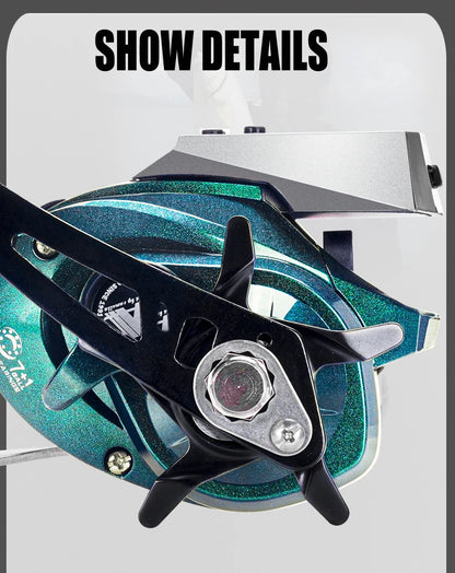 SAMOLLA New Large Electronic Fishing Reel Usb charging Large Display Screen Temperature/Air Pressure Sea Boat Baitcasting Reel
