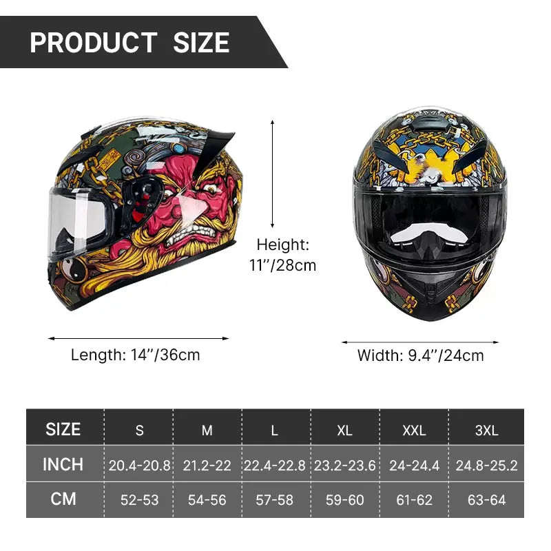 Popular Urgly Girl Full Face Motorcycle Helmet with Multiple Style Options and Unmatched Riding Freedom for Urban Riding Riders