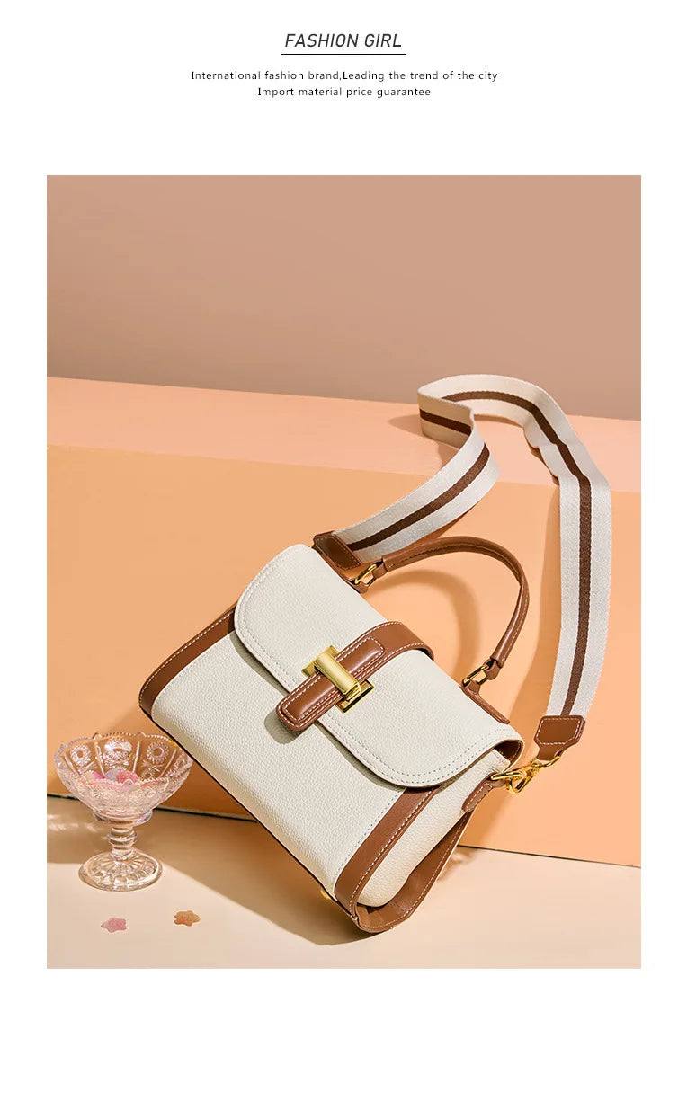 Luxury handbags female crossbody bags small square shoulder bag mom women bags new fashion 2025 genuine cowhide leather satchel