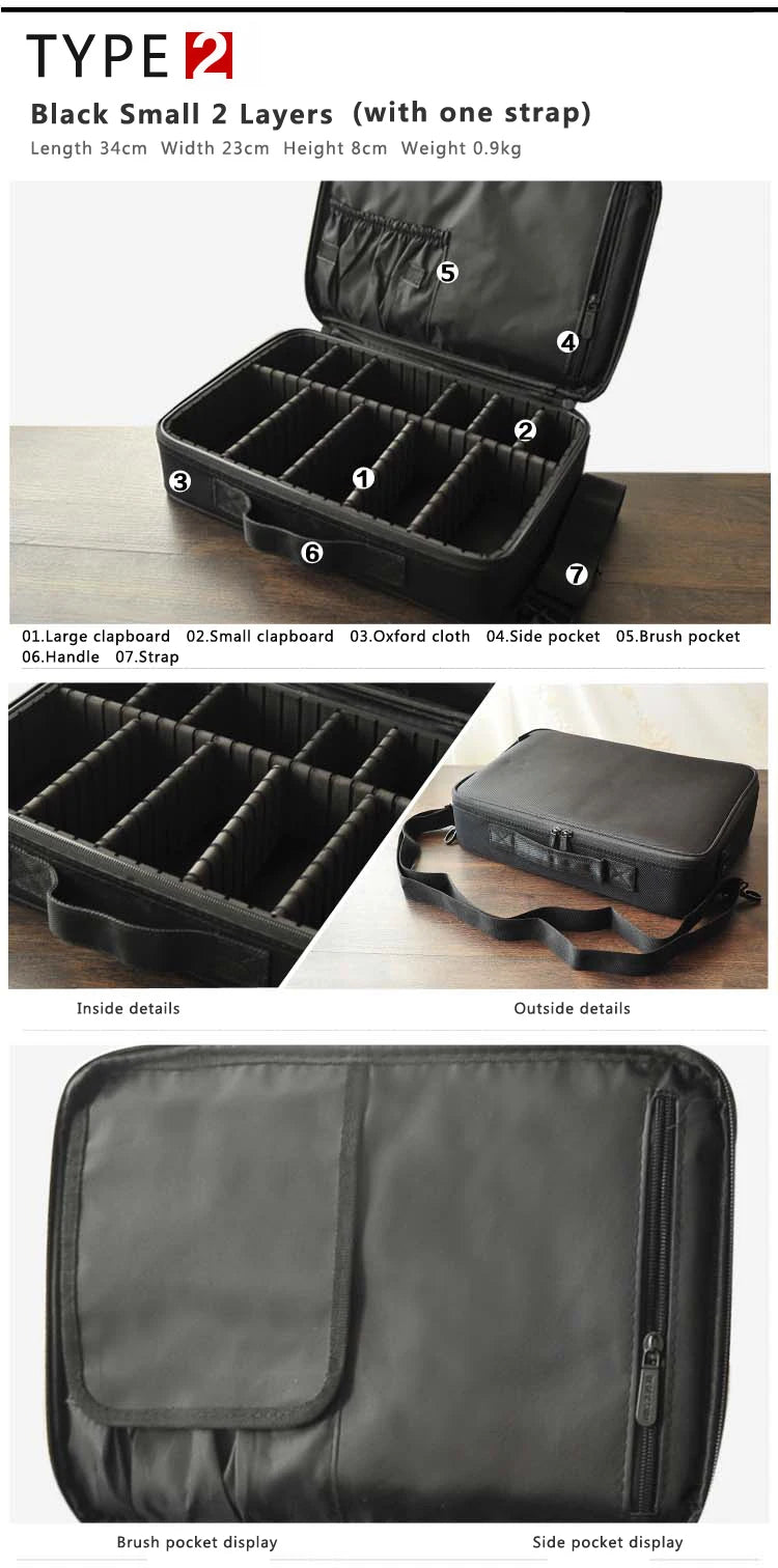 New Oxford Cloth Makeup Bag For Women Professional Large Capacity  Travel Cosmetic Case