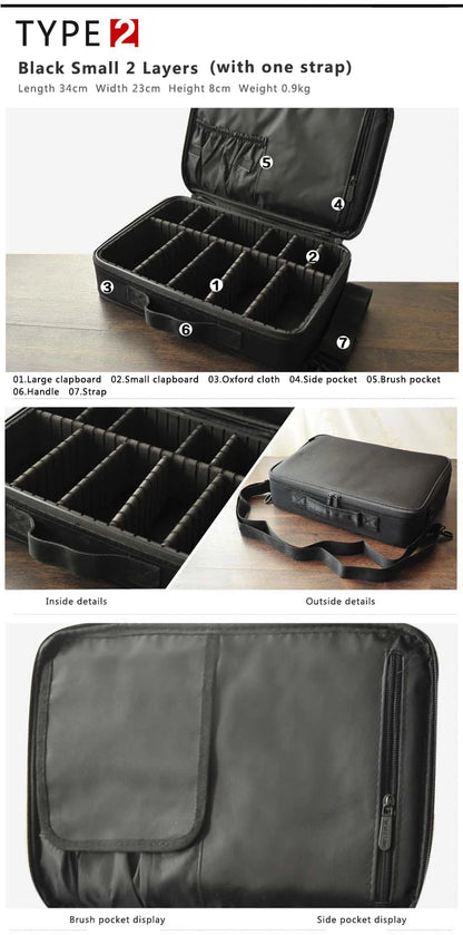 New Oxford Cloth Makeup Bag For Women Professional Large Capacity  Travel Cosmetic Case
