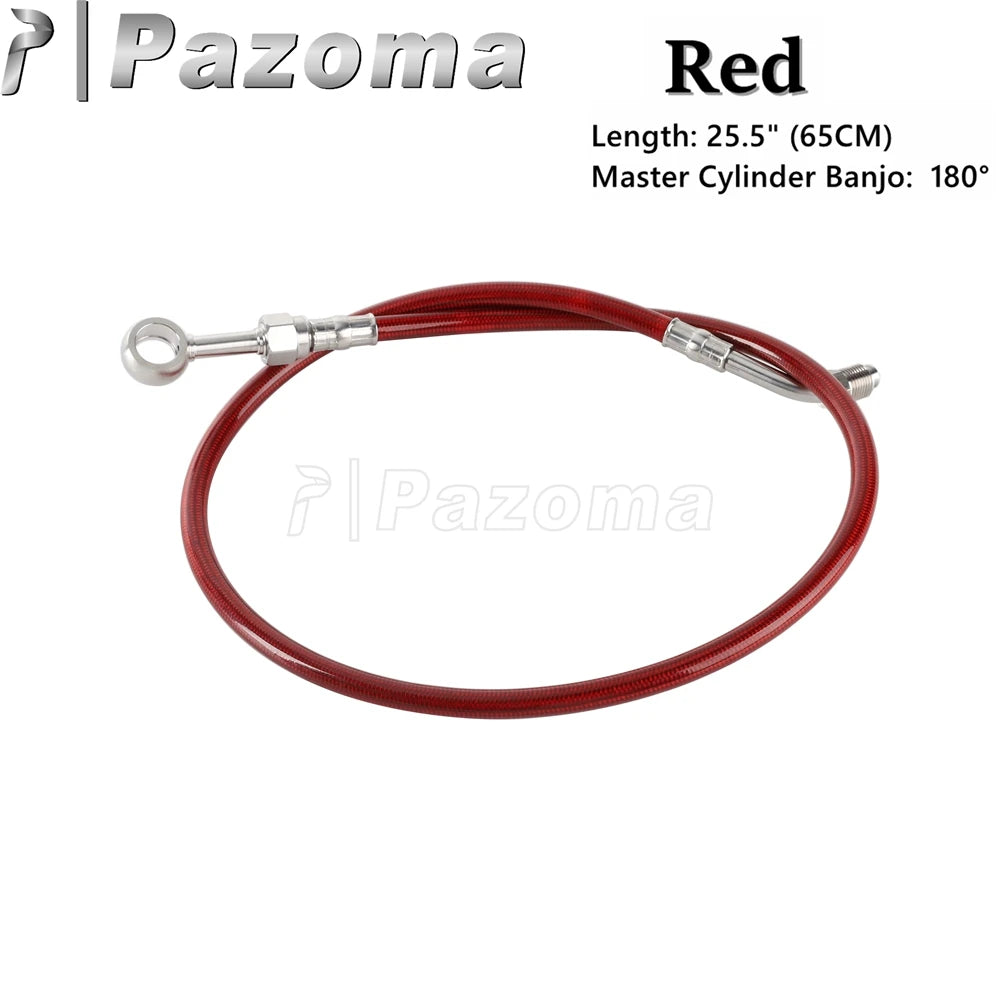 Motorcycle Hydraulic Banjo Braided Line Steel Brake Hose Cable For Harley Softail Slim Breakout Deluxe Street Bob Fat Boy 18-23