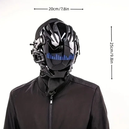 Black Cyberpunk Mask Cosplay Prop Ideal Gift for Halloween Bar Club Party Stage Performance Photo Shoot Collectible
