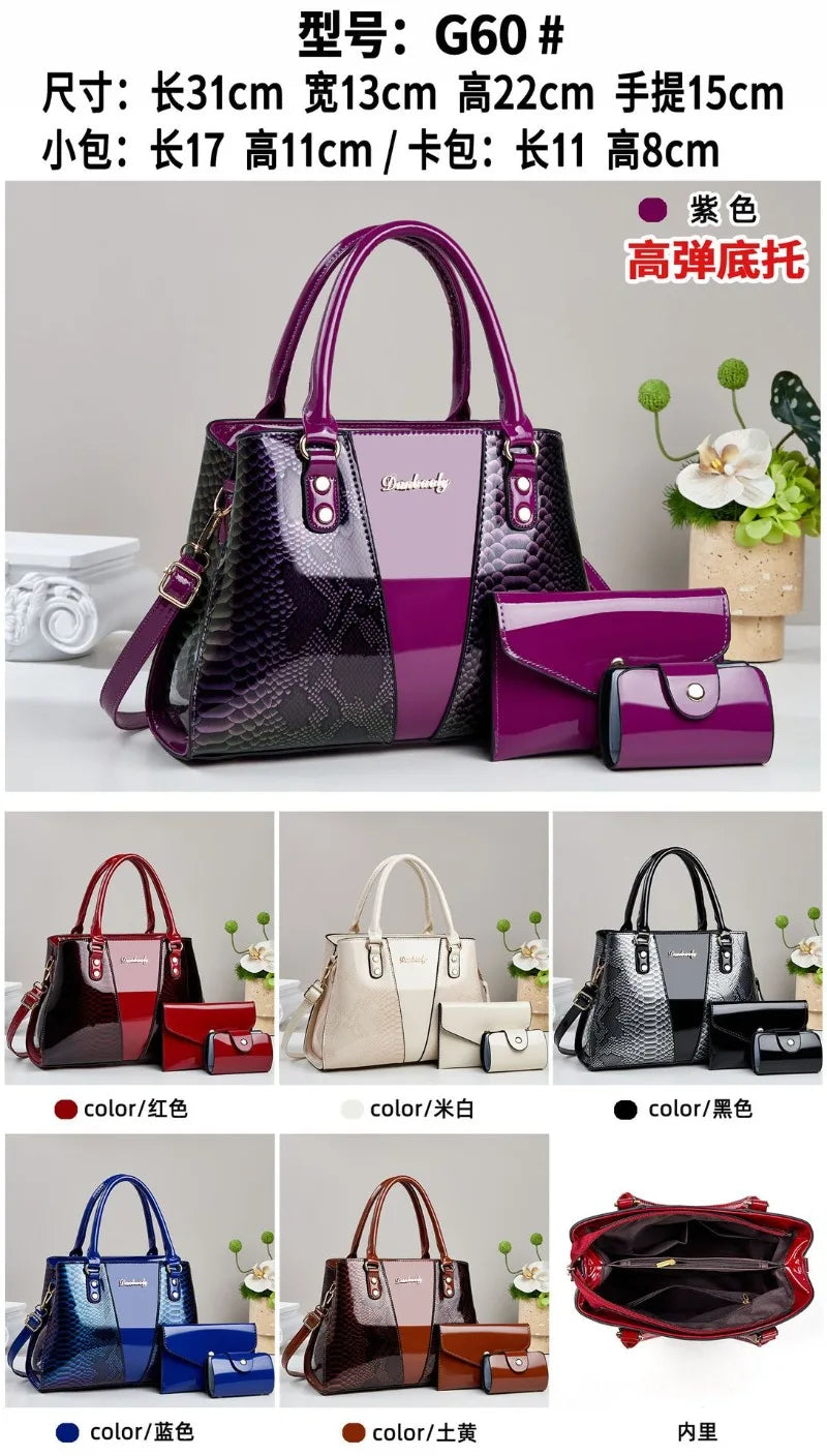 3Piece Set Women's Bag 2025 Trend New in Fashion Niche Ladies Shoulder Tote Bags for Women Shopping & Travel Bag Women Handbag