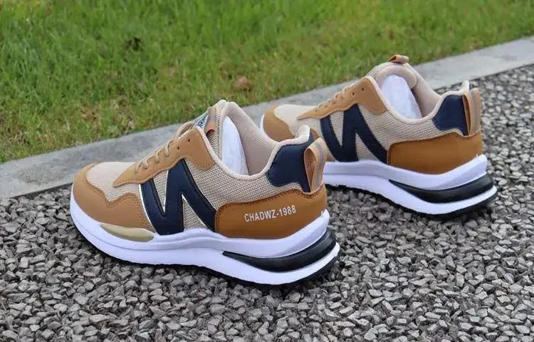 New Spring Autumn Men's Breathable Mesh Sports Shoes Korean Style Lightweight Casual Shoes Soft Bottom Running